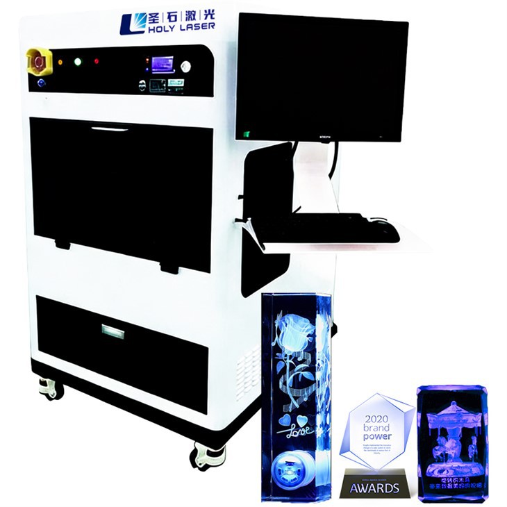 3D Laser Sculpture Engraved Crystal Tshuab